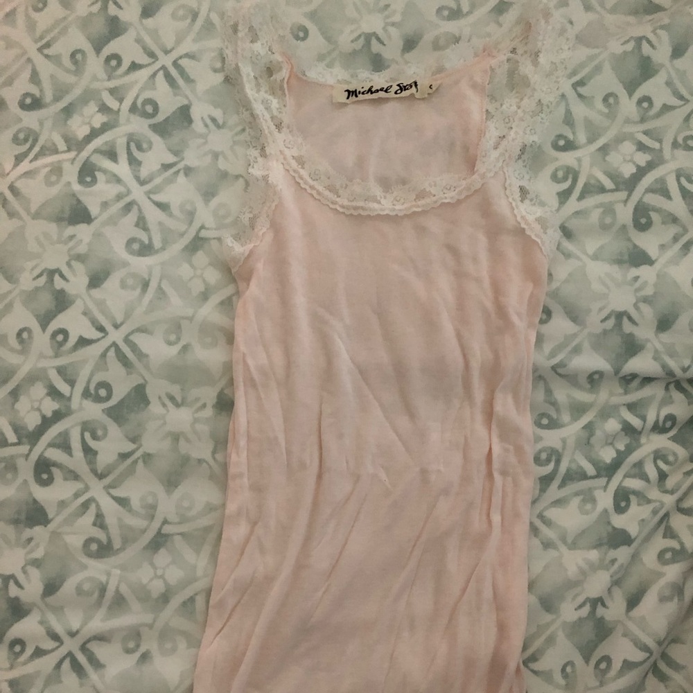 Michael Stars Lace Lined Tank Top